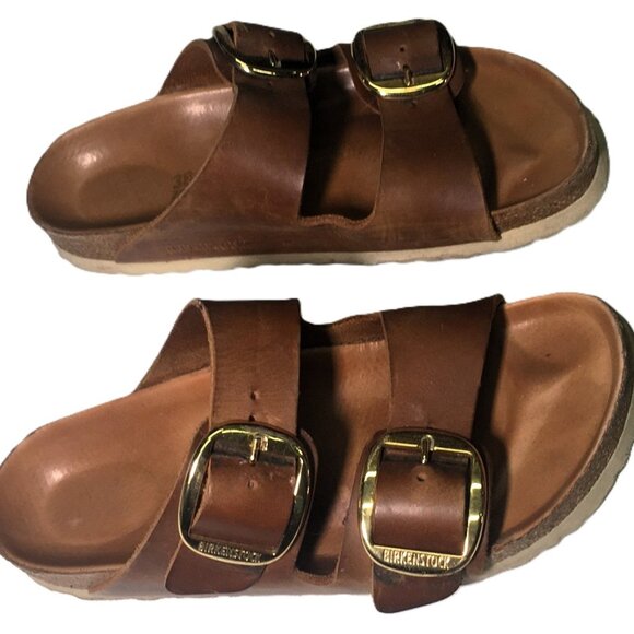 🛑 BIRKENSTOCK Big BUCKLE ➕🆒 SANDALS Arizona SHOES Slip On Leather 💸BUY NOW‼️ - Picture 6 of 16